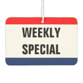 Car weekly special Promo Signage Customize it カーエアーフレッシュナー (正面)