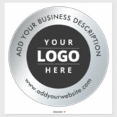 Car Window Decal Brand Logo Website Silver Black シール (シート)