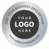 Car Window Decal Brand Logo Website Silver Black シール (正面)