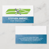 Car Wrench Logo | Mechanic Auto Repair Services 名刺 (正面/裏面)