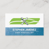 Car Wrench Logo | Mechanic Auto Repair Services 名刺 (正面)