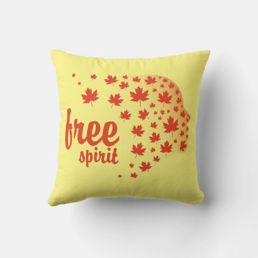 Cara del espíritu libre, otoño クッション (裏面)