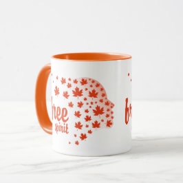 Cara del espíritu libre, otoño マグカップ