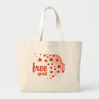 Cara del espíritu libre, otoño ラージトートバッグ