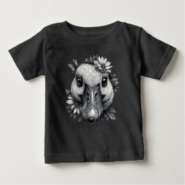 Cara the Goose Baby Tee - Floral Portrait ベビーTシャツ