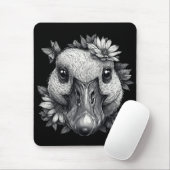 "Cara the Goose" Floral Mouse Pad マウスパッド (マウス)