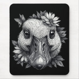 "Cara the Goose" Floral Mouse Pad マウスパッド