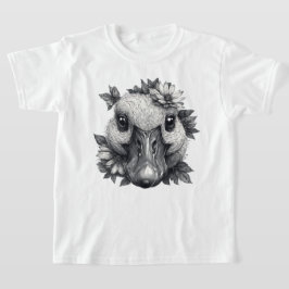 Cara the Goose with Flowers - Kids T-Shirt Tシャツ