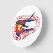 Carabinerに上るコロラド州 ラウンド壁時計 (傾斜)