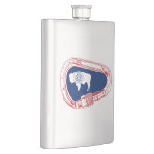 Carabinerに上るワイオミングの旗 フラスク (右)