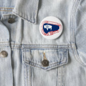 Carabinerに上るワイオミングの旗 缶バッジ (インサイチュ)