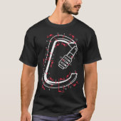 Carabiner Mountain Climber Or Climbing Expert Tシャツ (正面)