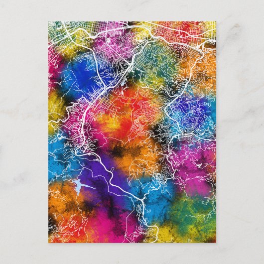 Caracas Venezuela City Map ポストカード (正面)