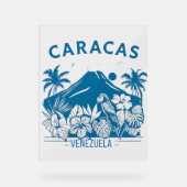 Caracas Venezuela diseño retro tropical | Vintage  アクリルサイン (正面)