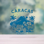 Caracas Venezuela diseño retro tropical | Vintage  アクリルサイン (ニュートラル)