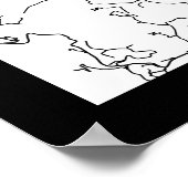 Caracas Venezuela Map ポスター (角)