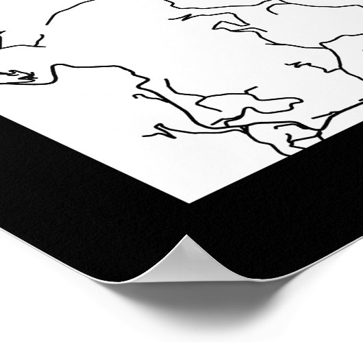 Caracas Venezuela Map ポスター (角)