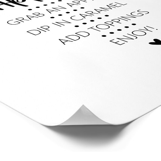 Caramel Apple Bar Sign ポスター (角)