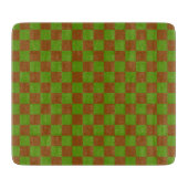 Caramel apple checkered board pattern カッティングボード (正面)