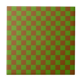 Caramel apple checkered board pattern タイル