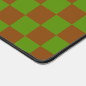 Caramel apple checkered board pattern デスクマット (コーナー)