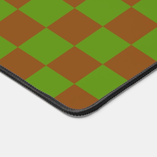 Caramel apple checkered board pattern デスクマット (コーナー)