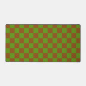 Caramel apple checkered board pattern デスクマット (正面)