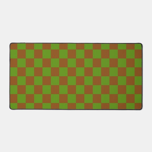 Caramel apple checkered board pattern デスクマット (正面)
