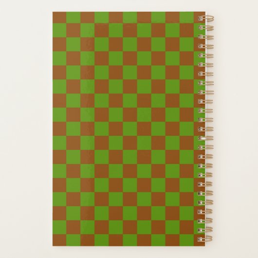 Caramel apple checkered board pattern プランナー手帳 (裏面)
