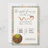 Caramel Apple - Green Baby Shower Invitation 招待状 (正面)