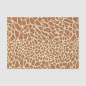 Caramel Brown Beige Giraffe Animal Print Decoupage 薄葉紙 (正面)