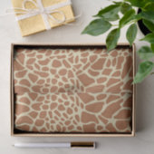Caramel Brown Beige Giraffe Animal Print Decoupage 薄葉紙 (ギフト)
