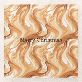 Caramel Carmel Candy Swirls Christmas ガラスコースター