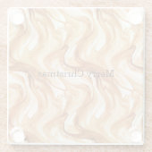 Caramel Carmel Candy Swirls Christmas ガラスコースター (裏面)