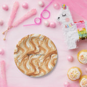Caramel Carmel Candy Swirls Christmas ペーパープレート (パーティー)