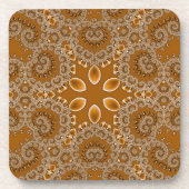 Caramel Fractal Lace  コースター (正面)