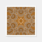 Caramel Fractal Lace  スタンダードカクテルナプキン (正面)