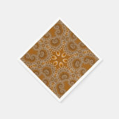 Caramel Fractal Lace  スタンダードカクテルナプキン (角)