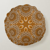 Caramel Fractal Lace ラウンドクッション (裏面)