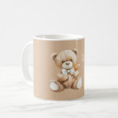 Caramel Heart Teddy Bear コーヒーマグカップ (正面左)