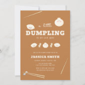 Caramel Kawaii Bao Dumpling Baby Shower  招待状 (正面)