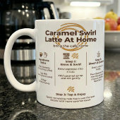 Caramel Latte Recipe, Cafe At Home Steps コーヒーマグカップ