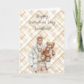 Caramel Valentine's Day Man Teddy Bear カード (正面)