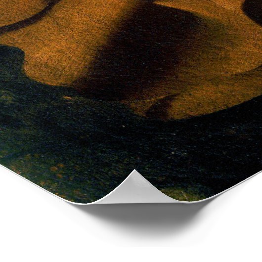 Caravaggioによるエジプトへの飛行の休憩(1596) ポスター (角)