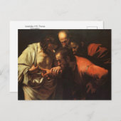 Caravaggioポストカードによる聖トマスの不信 ポストカード (正面/裏面)