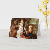 Caravaggio著エジプトへの飛行の休息 カード (黄色い花)