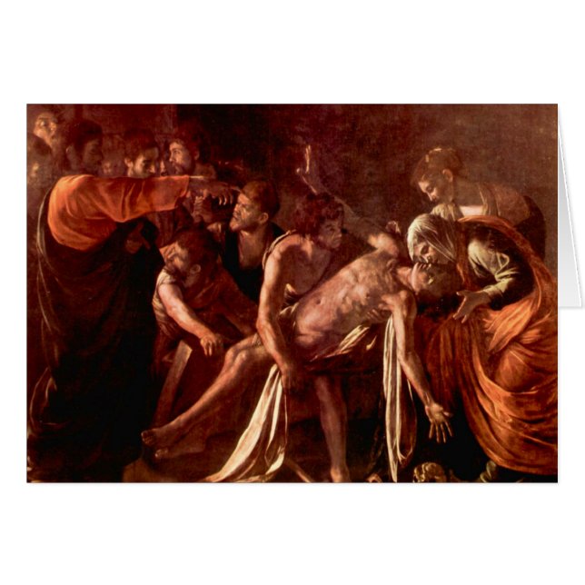 Caravaggio著ラザロの復活 (正面横)