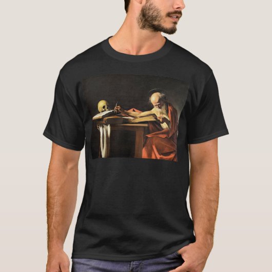 Caravaggio -サンGerolamo -ルネサンスの絵画 Tシャツ (正面)
