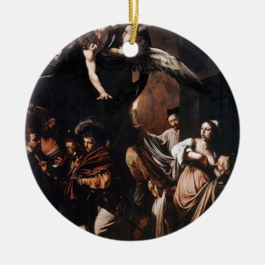 Caravaggio -慈悲の絵画の7つの仕事 セラミックオーナメント (正面)