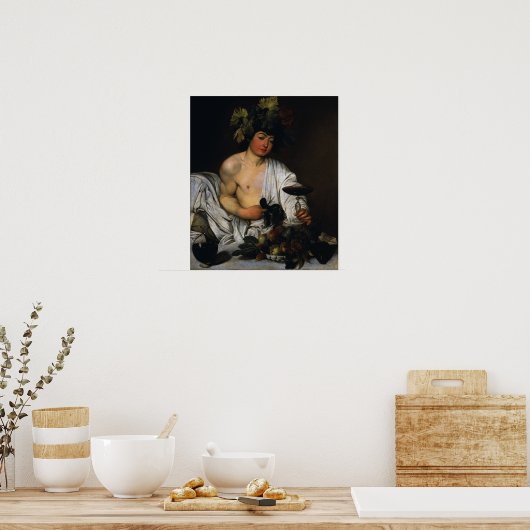 Caravaggio - Bacchus As An Adolescent ポスター (キッチン)